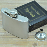 112mL (4oz) Outdoor Sports Handy Home Travel Wild Stainless Steel Portable Hip Flask(with Small Funnel)(Silver 112mL (4oz)), 112mL (4oz)