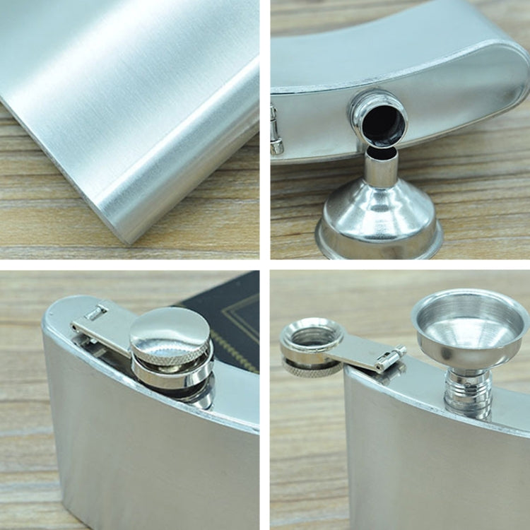 112mL (4oz) Outdoor Sports Handy Home Travel Wild Stainless Steel Portable Hip Flask(with Small Funnel)(Silver 112mL (4oz)), 112mL (4oz)
