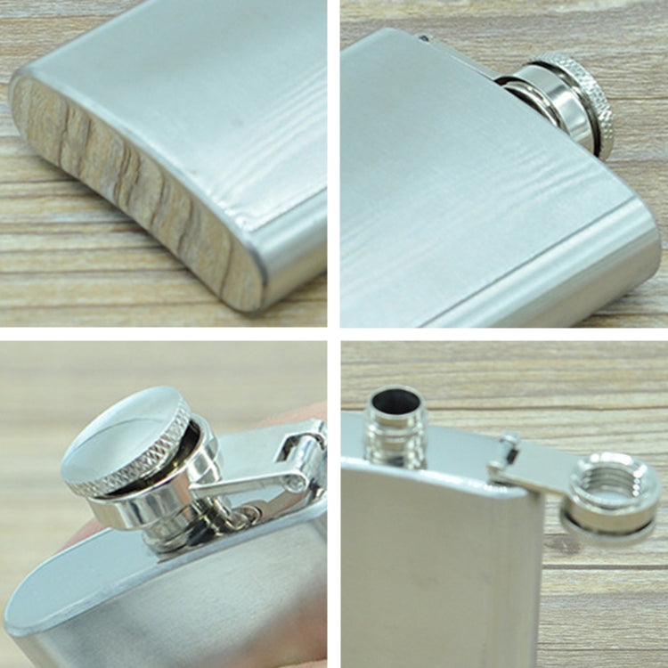 100ml(3.5oz) Pocket Flagon Outdoor Sports Flat Liquor Flask Camping Ultralight Portable Wearproof Wine Pot(Silver), 100ml(3.5oz)
