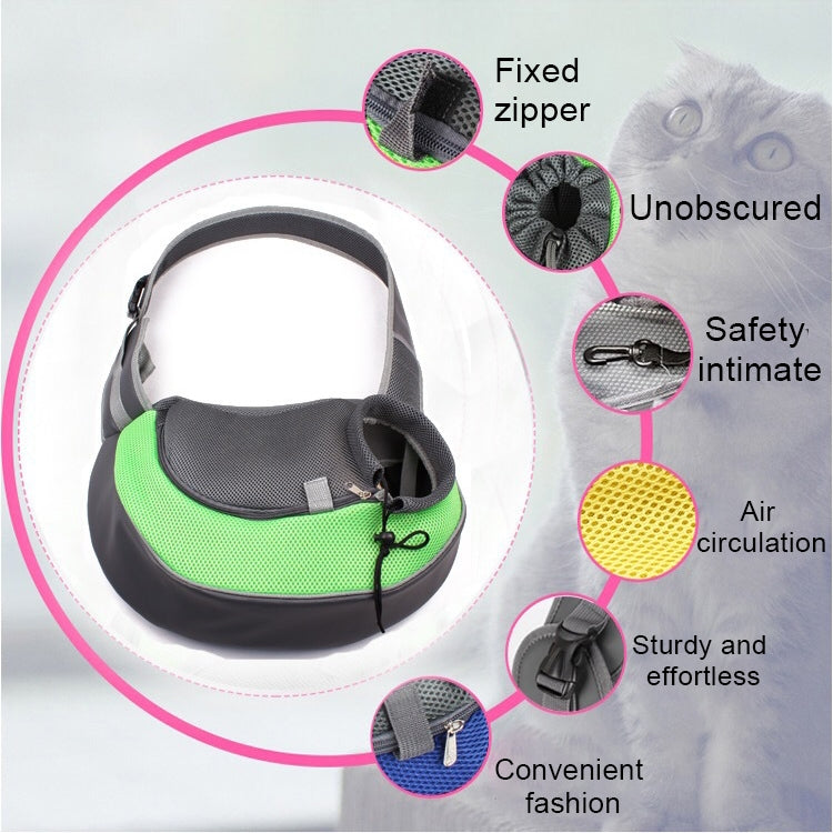 Dog and Cat Sling Carrier Hands Free Reversible Pet Papoose Bag, Size：Small, Size：Small