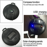 Q3 Outdoor Portable Solar Pest Control Insect Bugs Ultrasonic Mosquito Repellent Repeller Killer with Compass Function, Mosquito Repellent