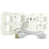 Multi-Function Large 3D LED Digital Wall Alarm Clock with Snooze Function, 12/24 Hours Display for Home, Kitchen, Office, DC 5V, CE Certificated, White Body Green Characters, White Body Blue Characters, White Body Red Characters                        ...