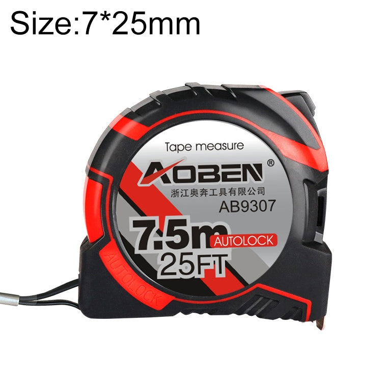 Aoben Retractable Ruler Measuring Tape Portable Pull Ruler Mini Tape Measure, Length: 7.5m Width: 25mm, Length: 7.5m Width: 25mm