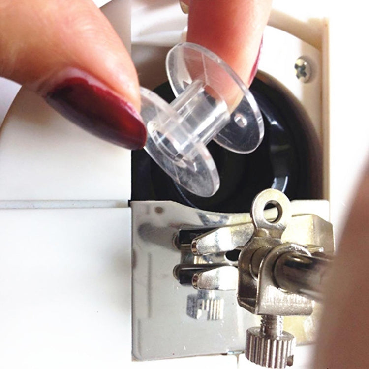 Transparent Plastic Bobbin Sewing Machine Spool Bobbin Box with 25 Bobbins