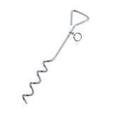 Stainless Steel Dog Spiral Tie Out 360 Degree Rotation Anti Wrap Fixed Pile Outdoor Camping Stake, Size:42cm*8mm, Size:42cm*8mm