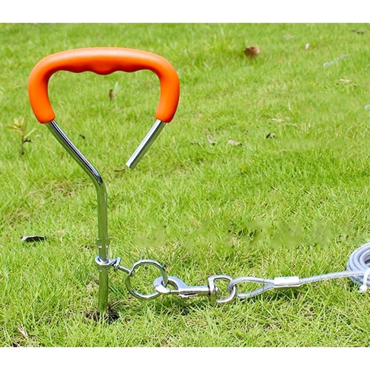 Dog Pile Fixation Spiral Nail with Handle For Medium Small Dog Long Training Outdoor, Size: 45cm*9mm, Size: 45cm*9mm
