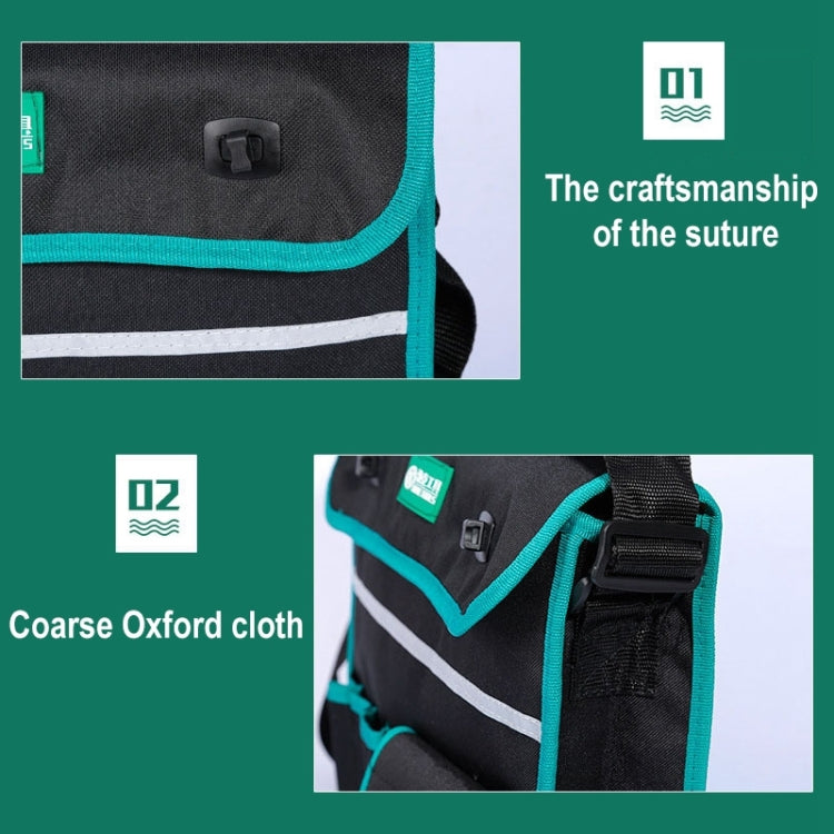 01 Type Multi-function Canvas Cloth Thickening Electrician Belt Pouch Maintenance Tools Shoulder Bag Convenient Tool Bag, Canvas Cloth Tool Bag