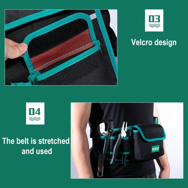 01 Type Multi-function Canvas Cloth Thickening Electrician Belt Pouch Maintenance Tools Shoulder Bag Convenient Tool Bag, Canvas Cloth Tool Bag
