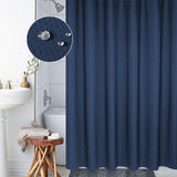 Thickening Waterproof And Mildew Curtain Honeycomb Texture Polyester Cloth Shower Curtain Bathroom Curtains,Size:200*200cm, Size:200*200cm Size:200*200cm Dark Blue