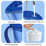 1.3L Portable Home Kitchen Activated Carbon Filter Cold Water Bottle, 1.3L (Blue), 1.3L (Purple)