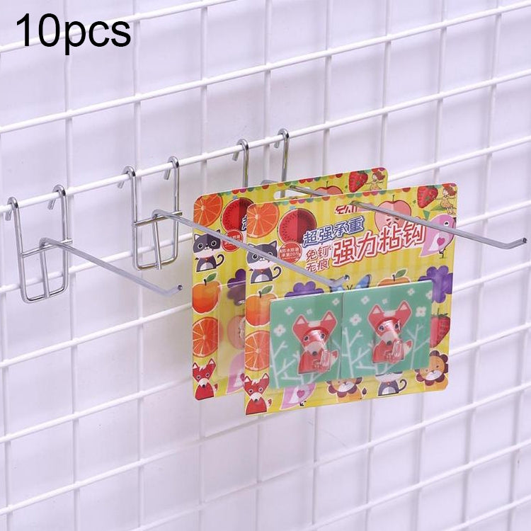 10pcs 3.5mm Supermarket Iron Grid Shelf Hook, Length: 10cm, 3.5mm 10cm 3.5mm 10cm