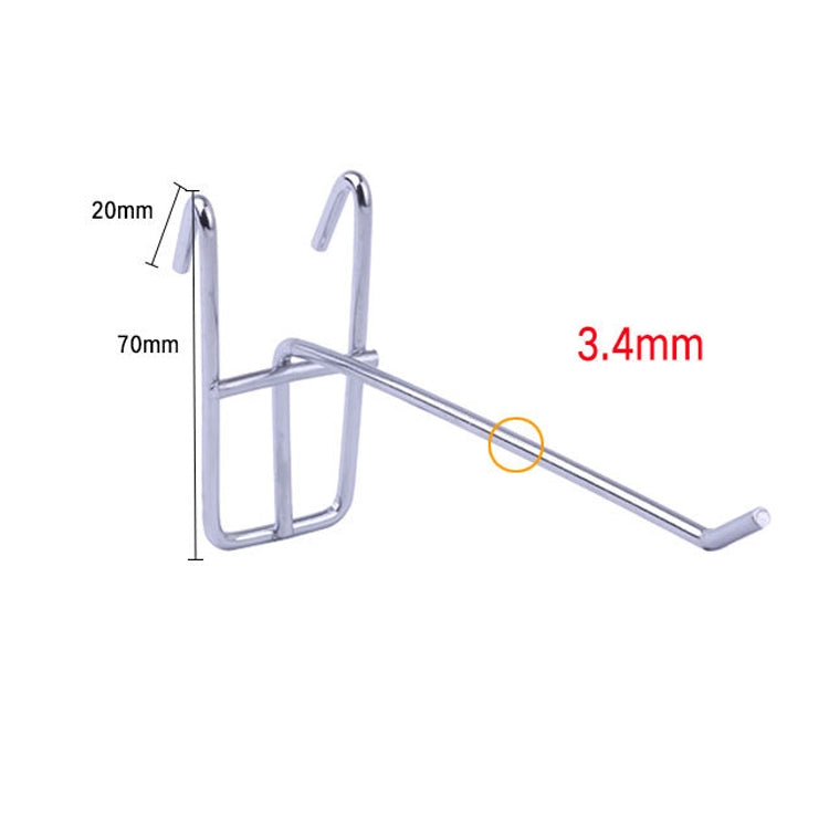 10pcs 3.5mm Supermarket Iron Grid Shelf Hook, Length: 15cm, 3.5mm 15cm