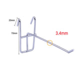 10pcs 3.5mm Supermarket Iron Grid Shelf Hook, Length: 10cm, 3.5mm 10cm