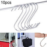 10pcs 3mm Multi-functional S-shaped Stainless Steel Metal Hook, Length: 7cm, 7cm 7cm