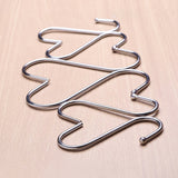 10pcs 3mm Multi-functional S-shaped Stainless Steel Metal Hook, Length: 9cm, 9cm