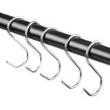 10pcs 2.5mm Multi-functional S-shaped Stainless Steel Metal Hook, Length: 5.5cm, 5.5cm
