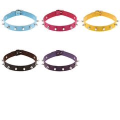 Punk Style Fashion Street Dance Rock Leather Rivet Necklace Collar, Random Color Delivery, JDXQ