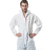 3M 4515 One-piece White Anti-static Anti-chemical Dustproof Sandblasting Suit with Cap, Size: M, 3M M