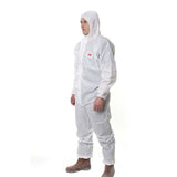 3M 4515 One-piece White Anti-static Anti-chemical Dustproof Sandblasting Suit with Cap, Size: M, 3M M