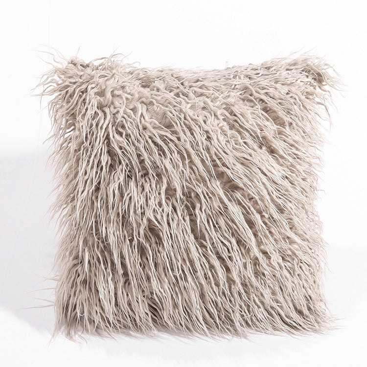 Velvet Long Plush Pillow Cover Popular Square Furry Cover Home Bed Room Decoration Pillowcase, Size: 45 x 45cm