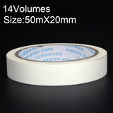 14 Volumes High Adhesion Decoration Spraying Masking office Writing Beautiful Paper Tape, Size: 50m x 20mm, Size: 50m x 20mm Size: 50m x 20mm
