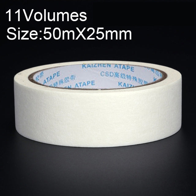 11 Volumes High Adhesion Decoration Spraying Masking office Writing Beautiful Paper Tape, Size: 50m x 25mm, 50m x 25mm 50m x 25mm