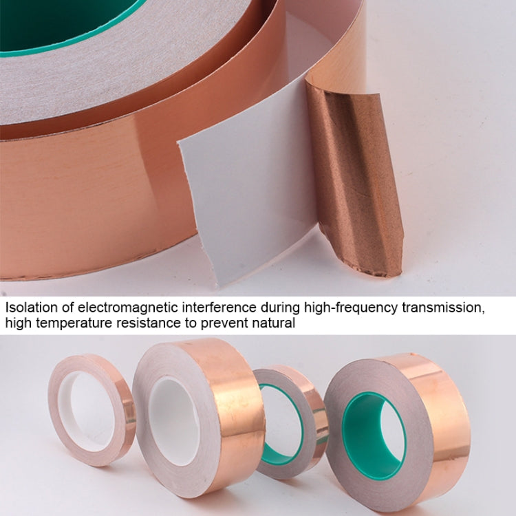 Pure Copper Double-sided Conductive Copper Foil Tape Signal Masking Tape, Size: 20m x 15mm, Size: 20m x 15mm