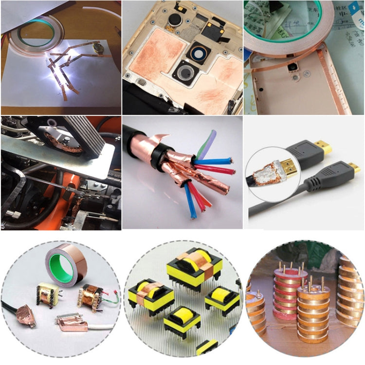 Pure Copper Double-sided Conductive Copper Foil Tape Signal Masking Tape, Size: 20m x 20mm, Size: 20m x 20mm