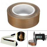 Teflon High Temperature Resistant Cloth Tape Sealing Machine Heat Insulation Tape, Size: 10m x 25mm, Size: 10m x 25mm
