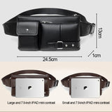 Universal Outdoor Men Shoulder Messenger Bags Retro Men Waist Bag, Size: S (24.5cm x 13cm x 1cm)