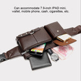Universal Outdoor Men Shoulder Messenger Bags Retro Men Waist Bag, Size: S (24.5cm x 13cm x 1cm)
