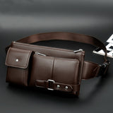 Universal Outdoor Men Shoulder Messenger Bags Retro Men Waist Bag, Size: S (24.5cm x 13cm x 1cm)