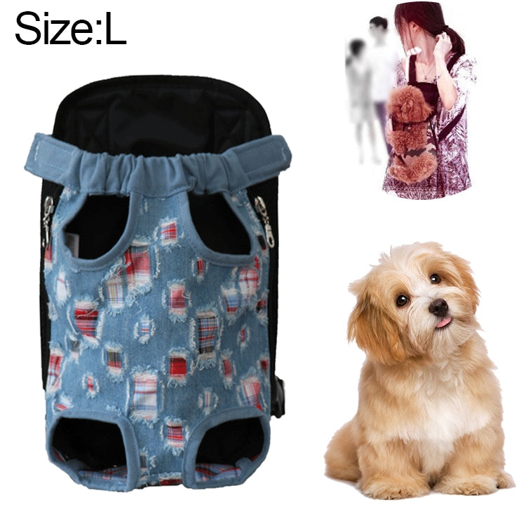 Front Pet Carrier Dog Backpack Bag, Size：L, Size：L