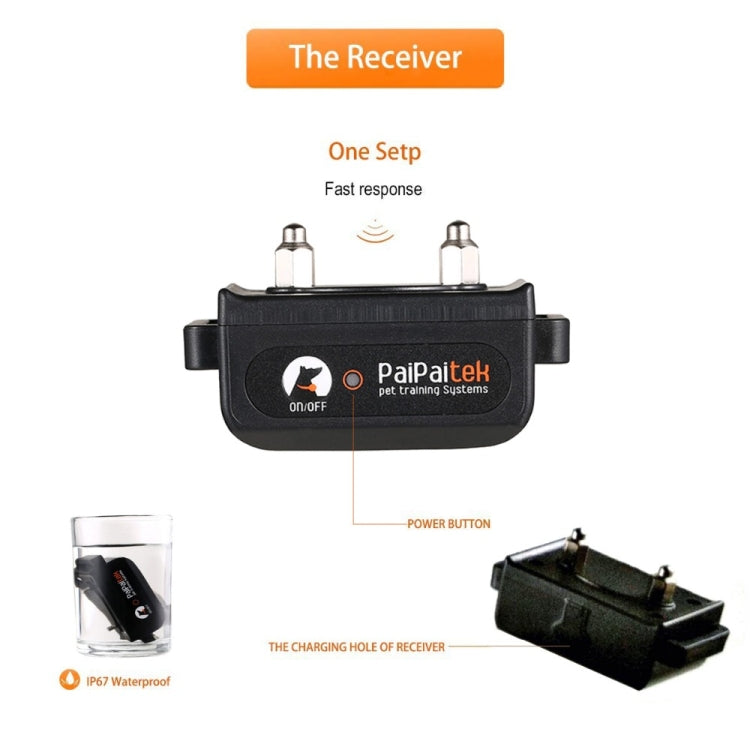 Automatic Anti Barking Collar Pet Training Control System + Electric Shock PU Leather Collar for Dogs, PD520