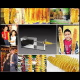 Stainless Steel Electric Tornado Potato Tower Crane, EU Plug, Electric