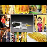 Stainless Steel Electric Tornado Potato Tower Crane, EU Plug, Electric