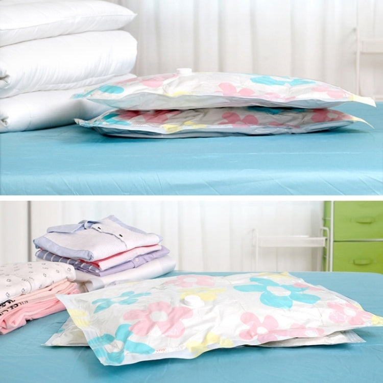 11 PCS Space Saving Sunflowers Pattern Vacuum Storage Bag, Thinken Quilts Clothing Vacuum Seal Storage Bag with a Hand Pump, Including: 3 PCS 80*100 cm，2 PCS 60*80 cm, 3 PCS 50*70 cm, 2 PCS 40*60 cm, 11 PCS Storage Bag