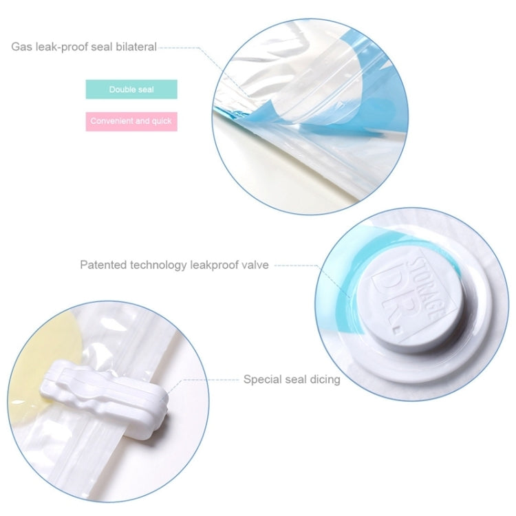 11 PCS Space Saving Sunflowers Pattern Vacuum Storage Bag, Thinken Quilts Clothing Vacuum Seal Storage Bag with a Hand Pump, Including: 3 PCS 80*100 cm，2 PCS 60*80 cm, 3 PCS 50*70 cm, 2 PCS 40*60 cm, 11 PCS Storage Bag