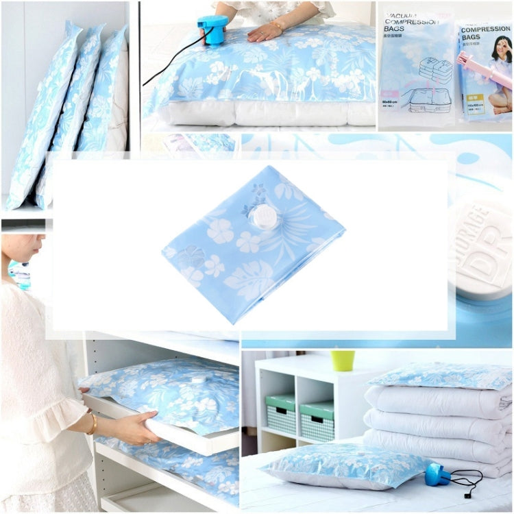 Space Saving Orchids Pattern Vacuum Storage Bag, Thinken Quilts Clothing Vacuum Seal Storage Bag, Size: 60*80 cm, Size: 60*80 cm