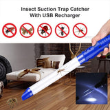 SK818 USB Charging Insects Bugs Suction Traps Electric Pest Spider Catcher with LED Light, SK818 Blue
