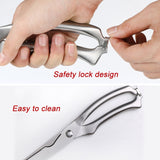 10 inch Kitchen Poultry Fish Chicken Bone Stainless Steel Cutter Cook Gadget Shear, Case Package, Case Package