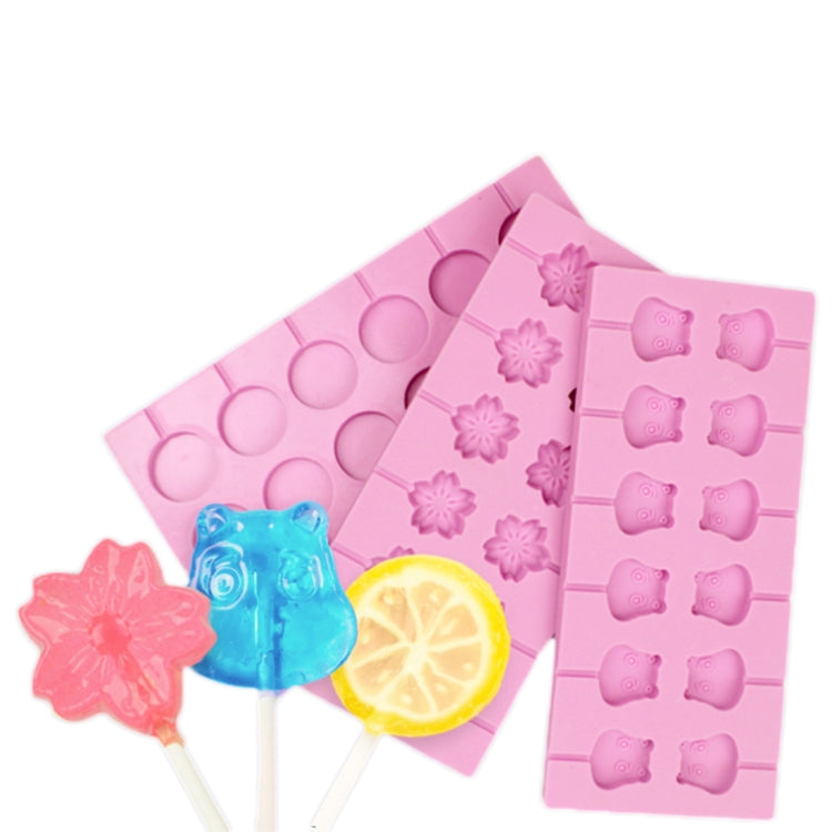 12-Capacity DIY Silicone Chocolate Molds(Lollipop Shape), Cow Shape, Lollipop Shape, Cherry Blossoms Shape Cow Shape Cow Shape