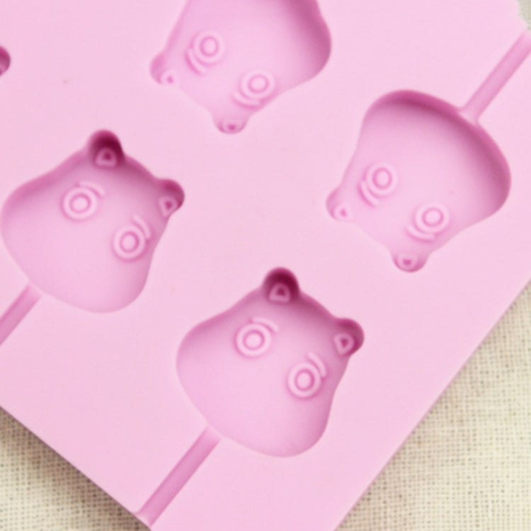 12-Capacity DIY Silicone Chocolate Molds(Lollipop Shape), Cow Shape, Lollipop Shape, Cherry Blossoms Shape