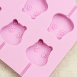 12-Capacity DIY Silicone Chocolate Molds(Lollipop Shape), Cow Shape, Lollipop Shape, Cherry Blossoms Shape