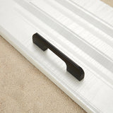 2049-128 Drawer Cabinet Door Aluminum Alloy Handle Straight Door Handle, 2049-128 (Black), 2049-128 (White) 2049-128 (Black) Black