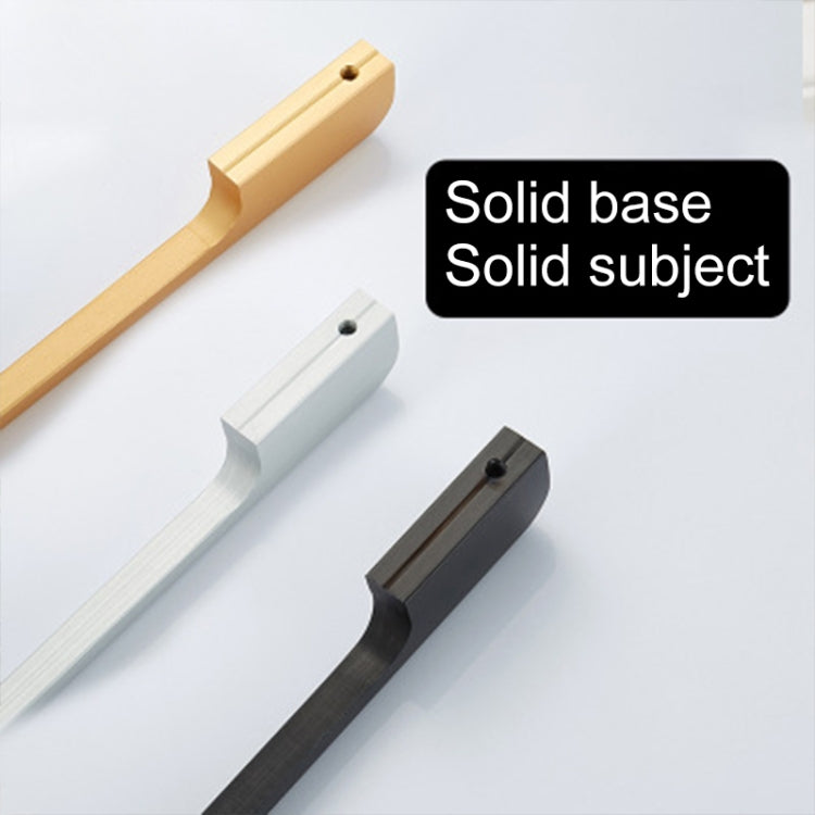 2049-160 Drawer Cabinet Door Aluminum Alloy Handle Straight Door Handle, 2049-160 (Black), 2049-160 (White)