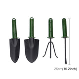 Garden Tools Gardening Shovel Fork Rake Plastic Handle Garden Tools Four Sets Gardening Plant Tools Set, Plant Tool 5