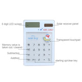 8 Digits LED Screen Calculator with Transparent Touch Pad & Solar Panel, Random Color Delivery, 8 Digits Calculator