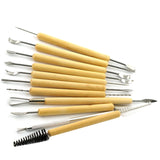11 in 1 Wooden DIY Clay Cutter Pottery Clay Sculpture Utility Knife Set, Sculpture Utility Knife Set