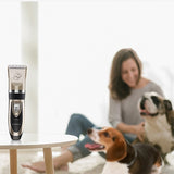 P2 110-240V Ceramics Titanium Professional Pet Electric Scissors Pets Hair Clippers with Four Combs, Ceramics Titanium Scissors